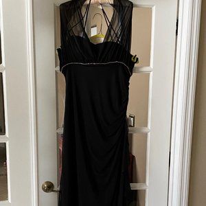 Betsy  & Adams Halter Neck Evening Gown